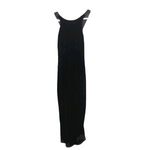 Geary Roark Kamisato black velvet maxi strappy